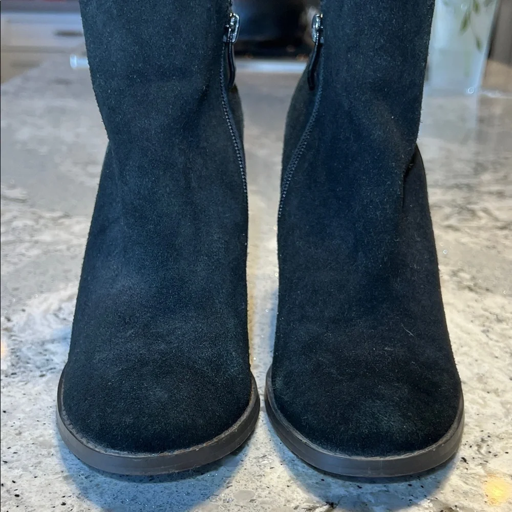 Very Volatile Black Suede Ankle Booties Size 7.5 EUC